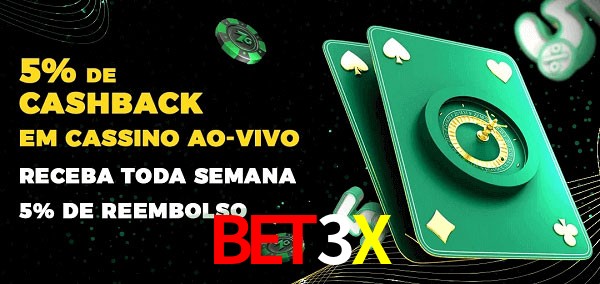 Promoções do cassino ao Vivo BET3X